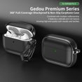 thumbnail image 2 of Leather Texture Design Case for AirPods Pro 3, Soft Silicone Shockproof Cover for Airpods Pro 3rd Generation 2025 with Carabiner, 2 of 10