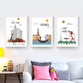 thumbnail image 1 of Rush Minimalist City Scenery 1 Wall Art Canvas Print Poster, Simple Fashion Watercolor Art Drawing Decor for Home Living Room Bedroom Office and Children's Room (Set of 3 Unframed, 20''x28'') S503, 1 of 4
