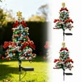thumbnail image 2 of GiLiling 2 Pack Small Christmas Trees for Outdoor Decor, 20 LED Artificial Christmas Trees with Solar Power, 2.3ft Xmas Trees for Outside Porch and Yard Christmas Decor, 2 of 7