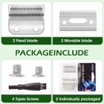 thumbnail image 2 of WWS-2 Pack Lames de Tondeuse de Remplacement Professionnelles, Précision 2 Trous Pièces de Tondeuse Réglables pour 5-Star Senior, Magic Clip, Reflections Senior, 2 of 4