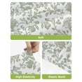thumbnail image 4 of Green Leaf Flower Bar Stool Covers Set of 2, Vintage Farmhouse Bohemian Spring Stretch Washable Bar Chair Covers with Backs, Removable Pub Counter Height Chair Cover for Kitchen Dining Room Cafe, 4 of 7