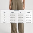 thumbnail image 3 of Htigea Women's Everyday Pants High Waisted Straight Leg Pant with Pockets Solid Color Casual Work Trousers Khaki S, 3 of 7