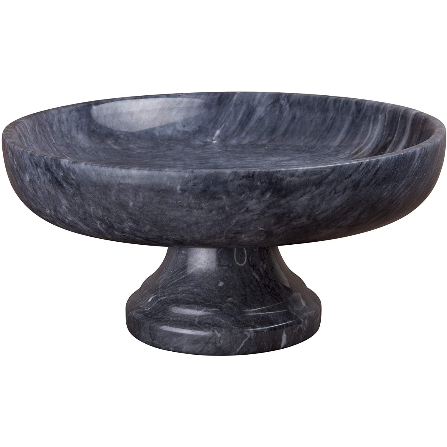 Black 10" x 10" Fruit Bowl on Pedestal