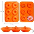 thumbnail image 2 of Pack de Moldes para Rosquillas de Silicona, 100% silicona antiadherente. Bandeja de tablero de plantillas sin BPA. Hace donas perfectas de 3 pulgadas. La bandeja mide 10x7 pulgadas. Fácil de limpiar, apto para lavavajillas y microondas. Ormromra HMHZ1649, 2 of 4