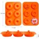 thumbnail image 2 of Paquete de 3 moldes para hornear donas de silicona 100 % antiadherente. Bandeja de hojas de molde libre de BPA. Hace donas perfectas de 3 pulgadas Namotu WMPH-1073, 2 of 7