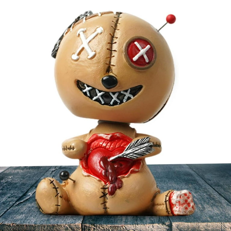 Voodoo Doll Bobble Head Toys | Curse Doll Car Dashboard Decoration