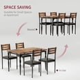 thumbnail image 3 of Ourlova 5 Piece Dining Table Set Industrial Style Dining Table and Chairs Set for 4 Kitchen Table Set for Dining Room Kitchen Apartment, 3 of 6