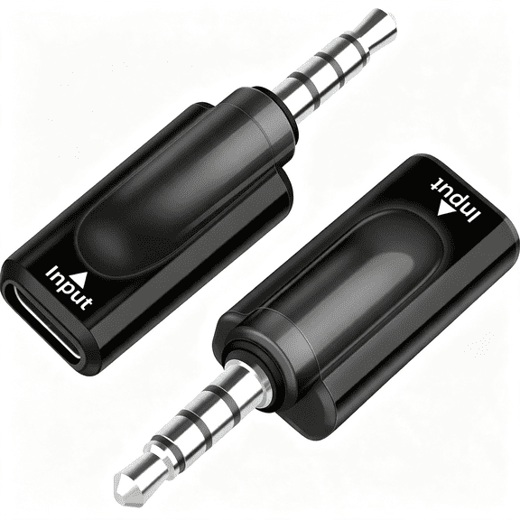 XIBUFE Usb C to 3.5Mm Audio Adapter, Type C Female to 1\/8 "Trrs Male Headphone Jack Adapter, 16Bit\/48Khz High Fidelity Audio Converter with Pc, Laptop, Phone 2Pack (Usb C F to 3.5Mm M)