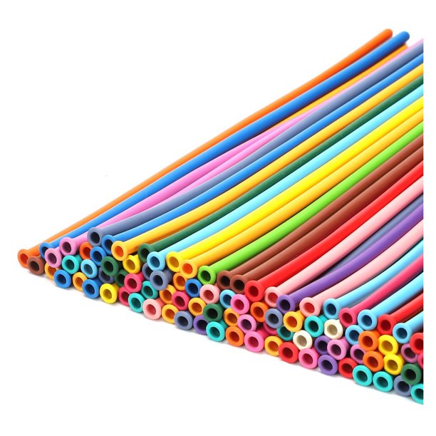 100 globos largos de látex transparentes de 260 cm para modelar animales, ideal para cumpleaños, bodas y fiestas.