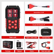 FXTUL M4 Motorcycle Diagnostic Tool, Multi-System OBD2 Scanner Code Reader, Fit for Ducati-3P/4P,Generation IV-6P Special with Oil Service Reset