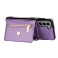 thumbnail image 6 of Dteck Case For Samsung Galaxy S21 Plus 6.7-inch,Luxury Leather Zipper Card Holder Wallet Cross Body Shoulder Strap Case for Galaxy S21+ 5G Shockproof Hybrid Rubber Kickstand Cover,Purple, 6 of 8