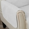 thumbnail image 3 of Great Bay Home Medallion Stitched Reversible Washable Pet Furniture Protector  (Chair, White/Sand), 3 of 8
