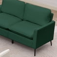 thumbnail image 3 of 55" Small Loveseat Sofa for Small Spaces,Leather Upholstered 2-Seater Sofa Couch Single Casual Sofa Chair for Living Room Office,Green, 3 of 8