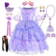 thumbnail image 2 of Disfraces de Encanto para niñas, vestido de princesa para Cosplay, con Encanto de Isabella, Carnaval, Navidad, fiesta de cumpleaños, Mirabel Fivean unisex, 2 of 2