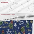 thumbnail image 6 of Shower Curtain 72"W x 72"L Vintage Christmas Trees Snowflakes Blue Fabric Shower Curtains Set with Hooks Water Repellent Bathroom Curtains Machine Washable Bathroom Accessories, 6 of 7