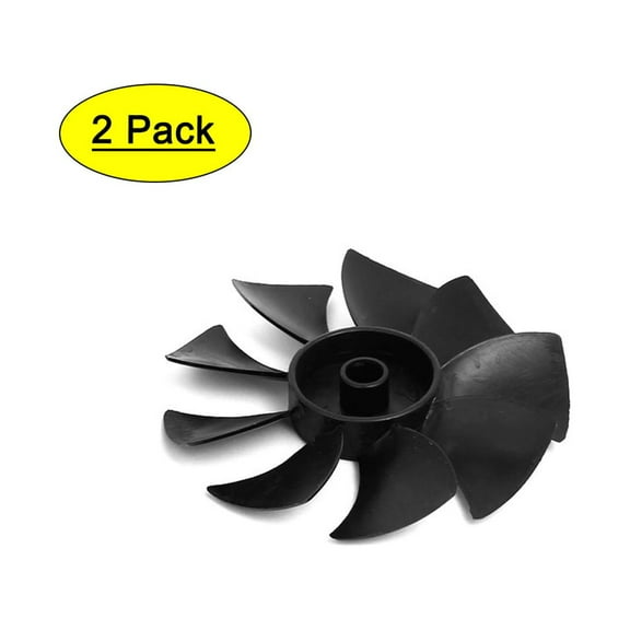 1100W/1500W 135mm Dia 9 Vane Air Compressor Replacement Fan Black 2pcs
