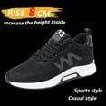 thumbnail image 3 of Men's 3.15inch Platform Height Increase Sneakers - with Cushioning Lift for, Gym, - - Wearable for Tall (Casual &) Breathable Low-Top Sneakers, 3 of 6