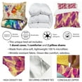 thumbnail image 5 of DESIGN ART Designart 'Bouquets Of Wildflowers In Gold Vases I' Traditional Duvet Cover Comforter Set King Cover + Comforter + 2 King Shams 4 Piece, 5 of 5