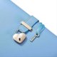 thumbnail image 3 of Heart Shaped Lock Diary with Key&Heart Diamond Pen,PU Leather Cover,A5,Journal Secret Notebook Gift for Women Girls (A5(8.5"*5.7"), Blue), 3 of 4
