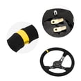 thumbnail image 1 of Keenso Auto Car Racing Steering Wheel, Universal 14in 6-Bolts with Horn Button Aluminum Frame Napped Leather for Most Vehicles, 1 of 7