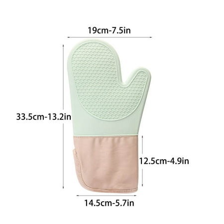 

Christmas Decorations Kitchen Decor Clearance Silicone Plus Cotton Gloves Insulated Pot Pad Set Twill Color Dot Microwave Oven Gloves Bake Baking Gloves