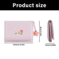 thumbnail image 5 of Huhudde Trifold Wallet Coin Bag Floral Print Wallet PU Leather Change Purse Simple Short Purse with Card Holde Pendant Wallet, 5 of 19