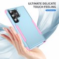 thumbnail image 2 of Allytech Rugged Case for Samsung Galaxy S24 Ultra, Military Grade Shockproof Bumper Hybrid PC Back Cover Anti-Scratch Lightweight Phone Case for Galaxy S24 Ultra - Green+Pink, 2 of 8