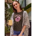 thumbnail image 2 of Donut Panic T-Shirt Women -Smartprints Designs, Female XX-Large, 2 of 4