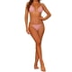 thumbnail image 2 of Conjuntos de bikini de cadena halter INSPIRE CHIC para mujeres, 2 piezas, parte inferior triangular con lazo de encaje, trajes de baño color rosa medio, 2 of 5