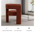 thumbnail image 5 of LOCUS BONO Boucle Accent Chair, Modern Living Room Chair, Comfy Barrel Armchair Single Sofa Chair for Bedroom, Office, Fully Assembled (Rust/Dark Orange), 5 of 6