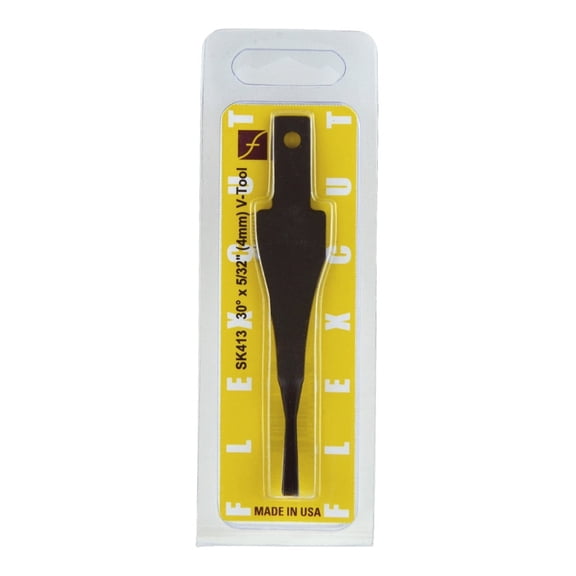Flexcut - SK413 - Interchangeable V-Tool -Wood Carving Tool - Handle Not Included - 30 Degrees, 5/32 inch (SK413)