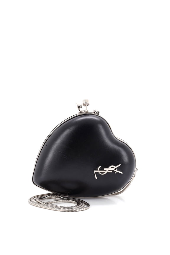 Pre-Owned Love Heart Chain Box Clutch Leather Small By Rebag