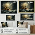 thumbnail image 4 of Designart "Legacy of the Caribbean Pirate Ship I" People Framed Wall Art Decor - Modern Yellow Pirate Hallway Framed Wall Art Decor, 4 of 6