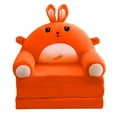 thumbnail image 2 of 2 In 1 Foldable Plush Sofa Backrest Armchair, Cute Cartoon Design Lazy Sofa With Removable Washable Cover, Without Inner Pp Cotton, For Children Multi-Use, 2 of 5