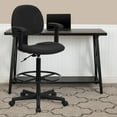 thumbnail image 2 of Flash Furniture Bruce Black Patterned Fabric Drafting Chair with Adjustable Arms (Cylinders: 22.5''-27''H or 26''-30.5''H), 2 of 11