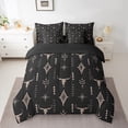 thumbnail image 3 of Erosebridal 7 Pieces Aztec Tribal Bed In A Bag King Size,Western Bedding King Size,Bull Skull Bed Set,Black Reversible,Breathable Exotic Room Decor, 3 of 6