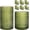 Green, variant on Hobnail Drinking Glasses Set of 6, 12 Oz Highball Glasses & 10 Oz Cocktail Glasses, Clear Embossed Boho Glass Cups Kitchen Bar Tumbler Glassware Set for Whiskey, Beer, Juice, Milk (Blue)