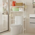 thumbnail image 7 of CQCYD under $5 Over The Toilet Storage, 3-Tier Bathroom Organizer, Space-Saving, Freestanding Space Saver Bathroom Shelves Above Toilet, Above Toilet Storage Rack with Hooks, Metal Shelf, 7 of 7