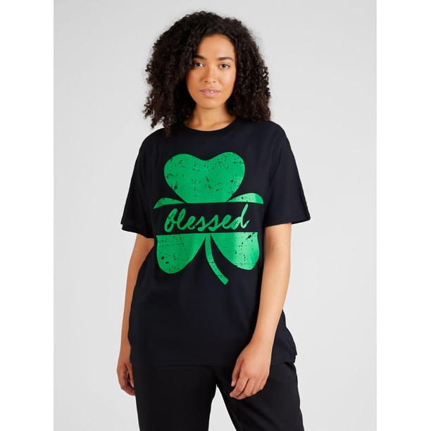 Camisetas cristianas del Día de San Patricio para mujer, camisetas gráficas de manga corta, camisetas casuales para mujer, camisetas 100 % algodón, camisetas de manga corta para mujer, camisetas diver