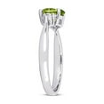 thumbnail image 3 of Gem & Harmony 4/5 Carat (Ctw) Green Peridot Ring in Sterling Silver for Women, 3 of 6