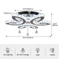 thumbnail image 4 of Lámpara de techo FRIXCHUR 20,4 Crystal LED Candelabro 48W 6500K, 4 of 7
