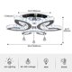 thumbnail image 4 of Lámpara de techo FRIXCHUR 20,4 Crystal LED Candelabro 48W 6500K, 4 of 7