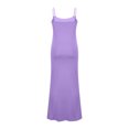 thumbnail image 6 of Womens Elegant Solid Color Slip Maxi Dress Sleeveless Backless Bodycon Dresses Casual Slim Fit Simple Long Dress, 6 of 6
