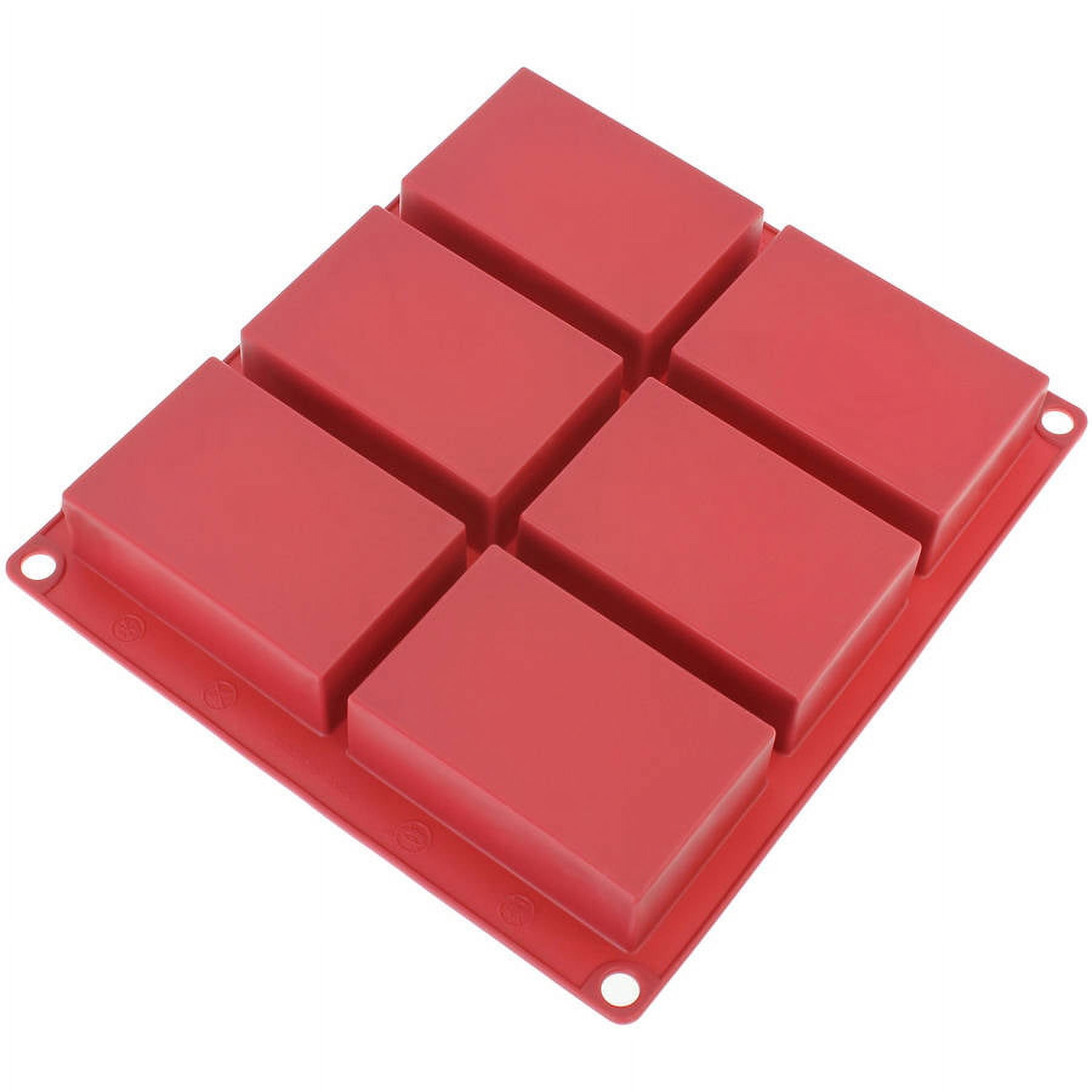 Freshware 6-Cavity Rectangle Soap Bar and Resin Premium Silicone