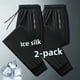 thumbnail image 3 of Pantalones de trabajo de seda de hielo ligeros y holgados con pierna recta y ajuste seco de verano transpirables para hombre para trabajos de campo de construcción, 3 of 5