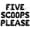 Black, variant on Letter Balloons - FIVE SCOOPS PLEASE 16" Inch Alphabet Letters Foil Mylar Balloon 5th Birthday Party Banner (Pink)