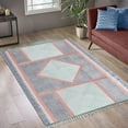 thumbnail image 2 of Casavani Cotton Handblock Printed Rug Blue Area Rug for Living Dining Bedroom 6x8 feet, 2 of 6