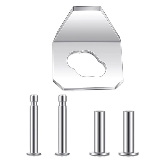 COOLHOOD Craft Screen Door Closing Accessories Set Metal Plate 2 Pins 2 Protectors Sturdy Construction For Smooth Operations And