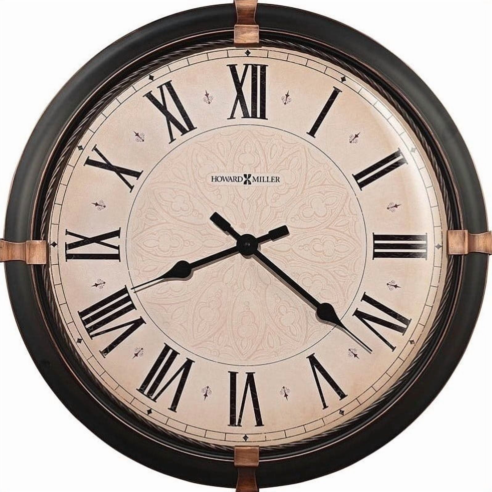 Howard Miller Atwater 24 Wall Clock in a Dark Rubbed Bronze
