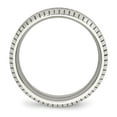 thumbnail image 2 of Auriga Fine Jewelry Stainless Steel Polished and Textured 7 mm Grooved Band for Women Size 10.5, 2 of 6